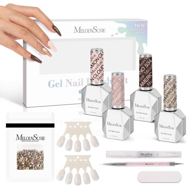 Afternoon Tea Break 15ml TPO-Free Thick Gel Nail Polish - 4Pcs