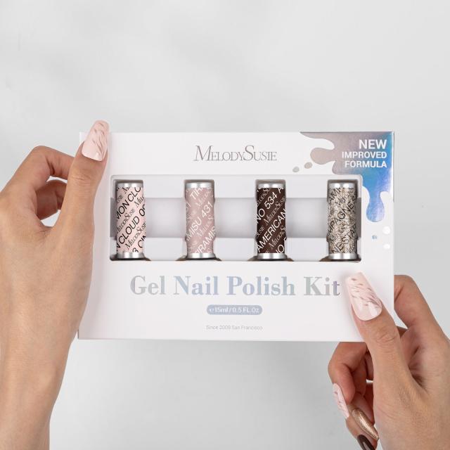 Afternoon Tea Break 15ml TPO-Free Thick Gel Nail Polish - 4Pcs