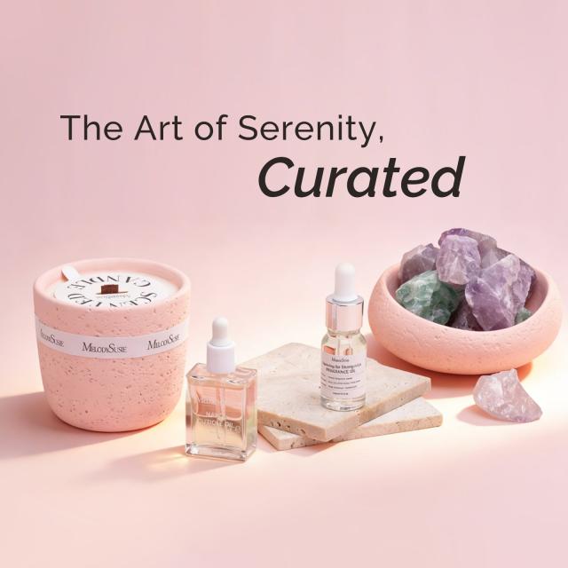 Aromatherapy Candle & Essential Oil Gift Set