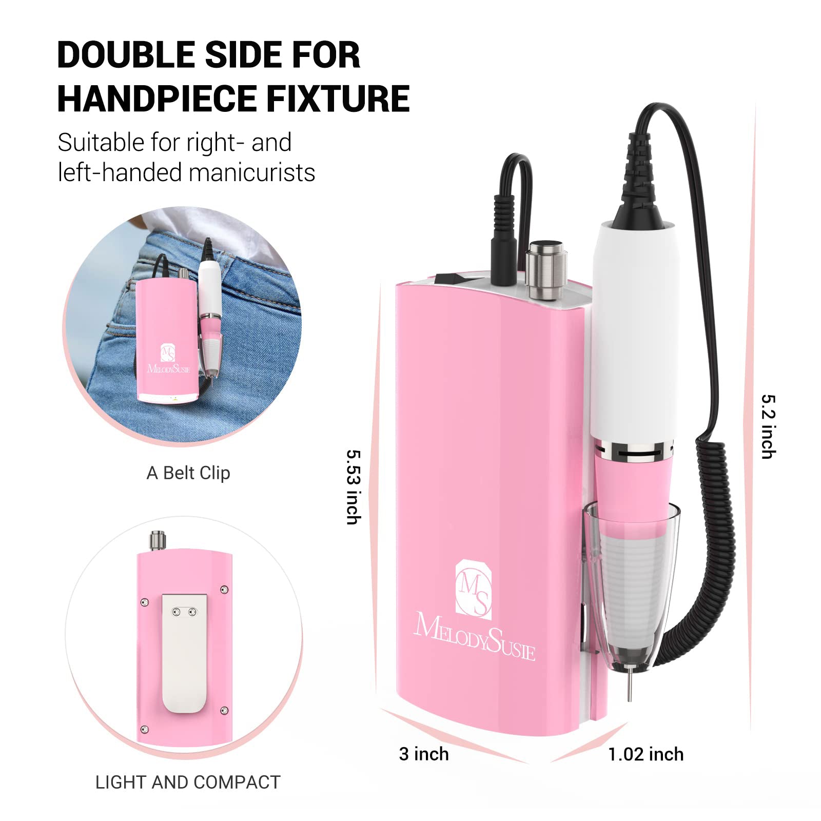 Artemis(SC300I) Rechargeable Nail Drill 30,000RPM - 图片4