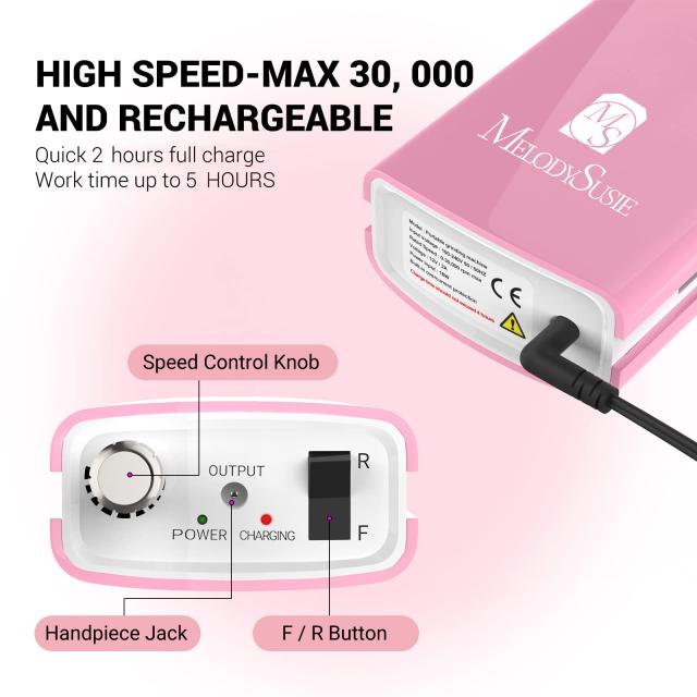 Artemis(SC300I) Clip-On Rechargeable Nail Drill 30,000RPM