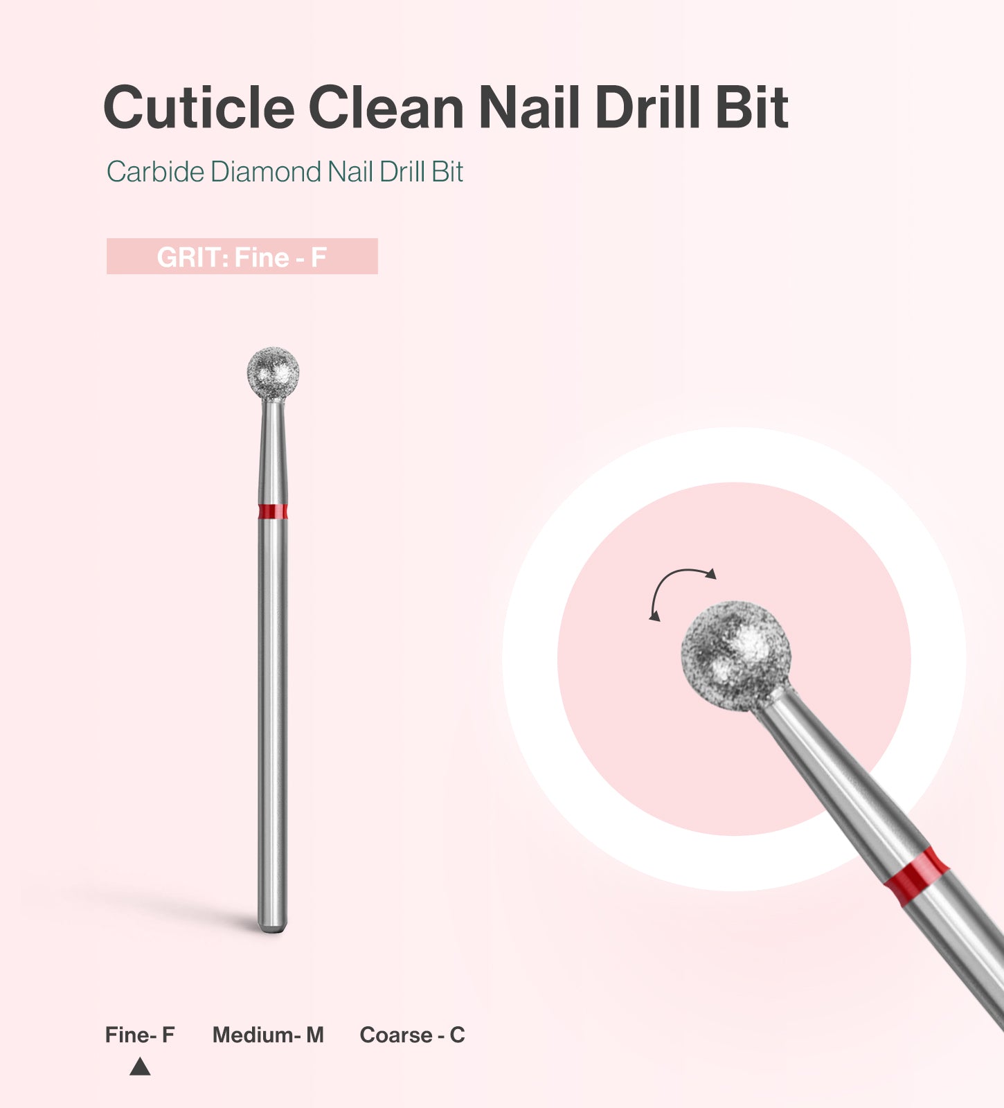 Ball Shape Carbide Diamond Under Nail Cleaner Nail Drill Bit - Image10