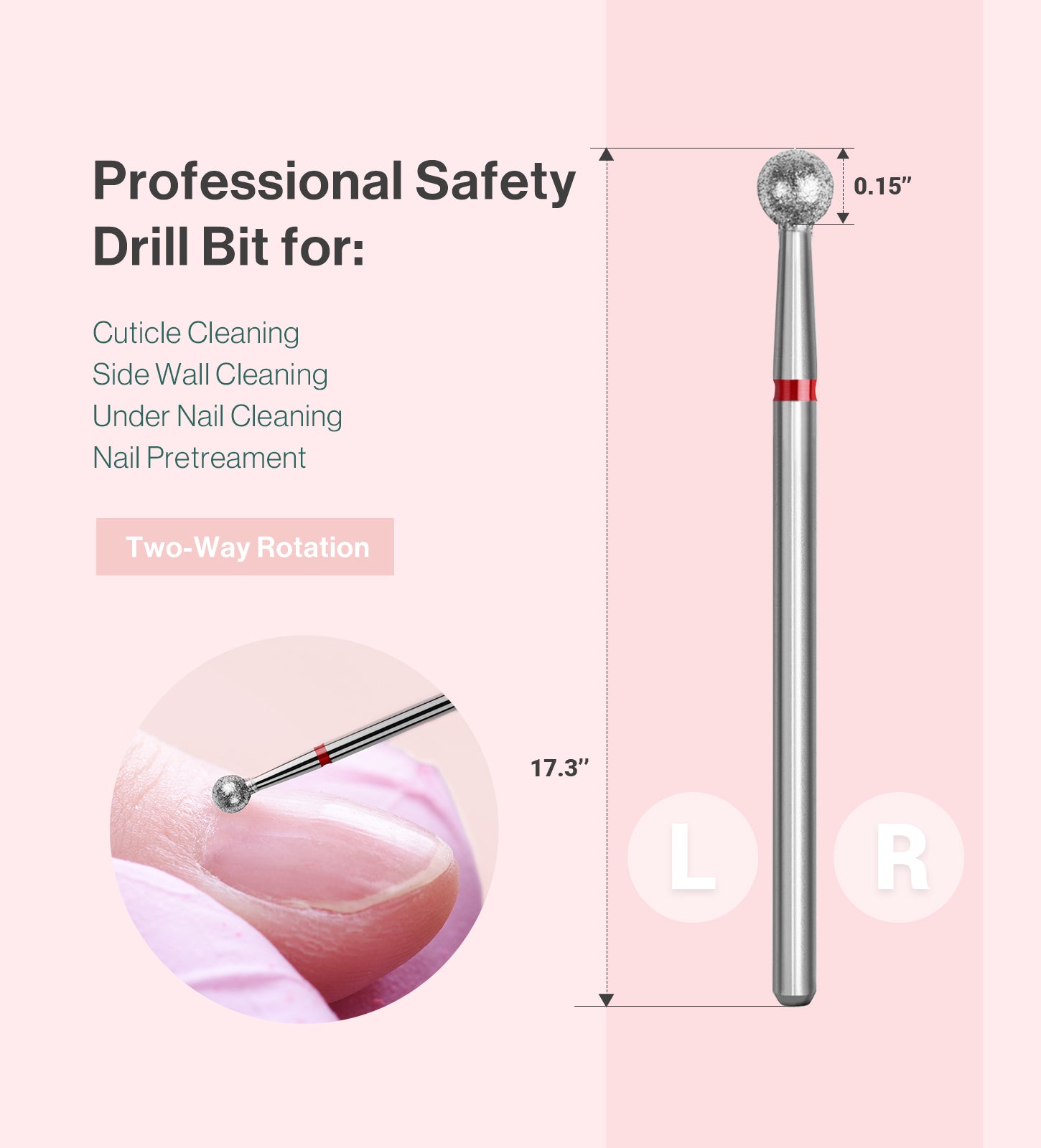 Ball Shape Carbide Diamond Under Nail Cleaner Nail Drill Bit - Image11