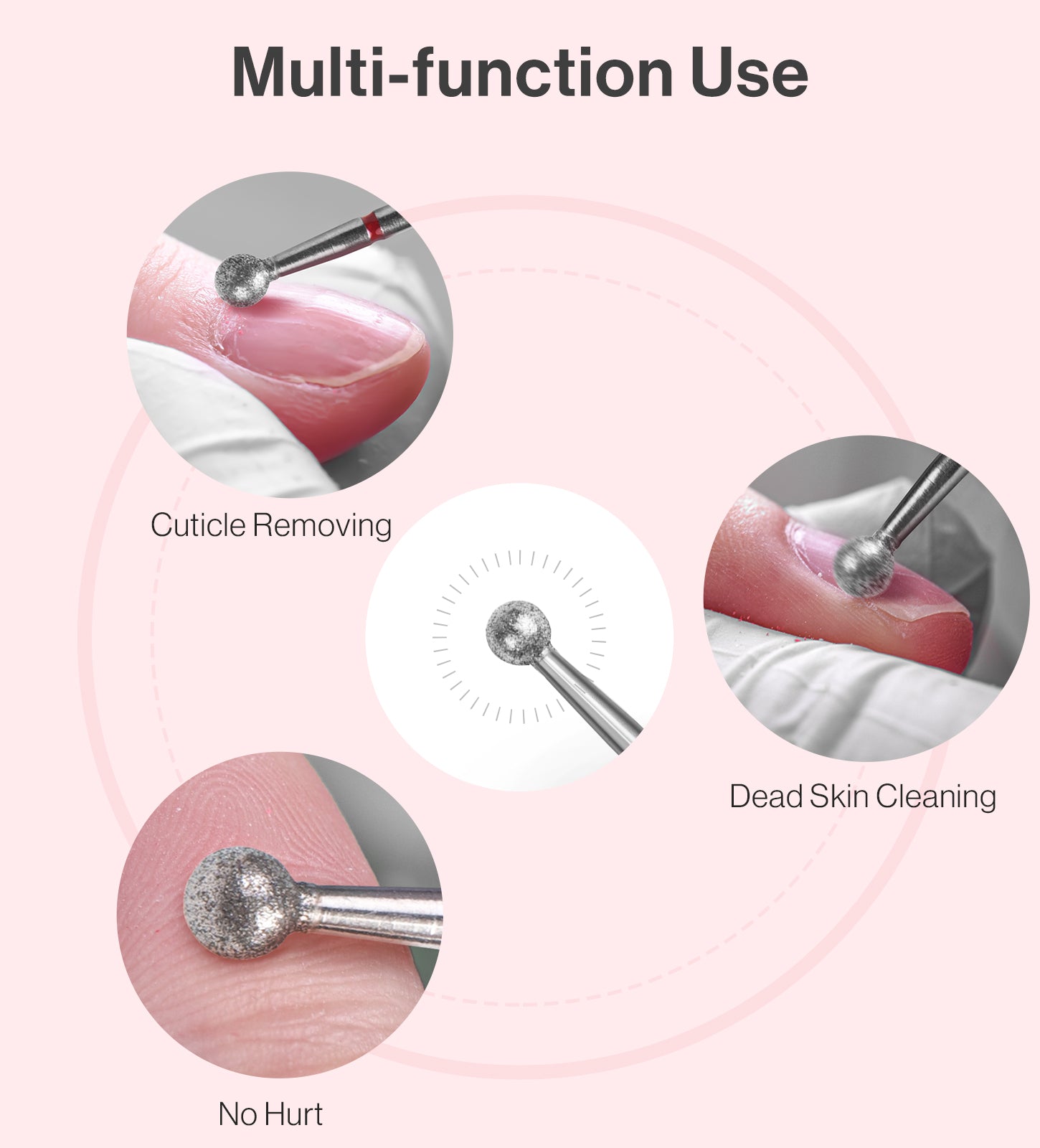 Ball Shape Carbide Diamond Under Nail Cleaner Nail Drill Bit - Image12