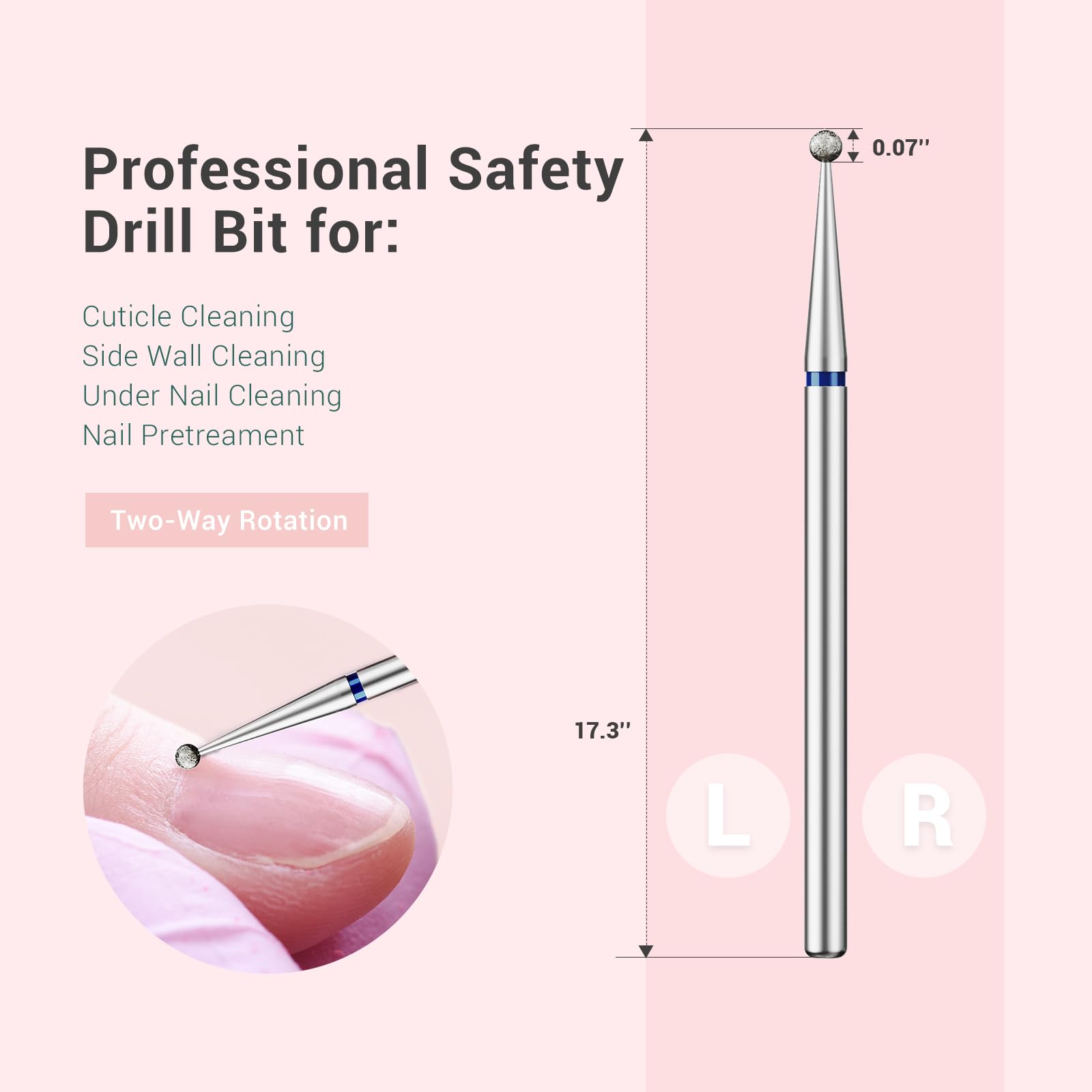 Ball Shape Cuticle Clean Carbide Diamond Nail Drill Bit - 图片3