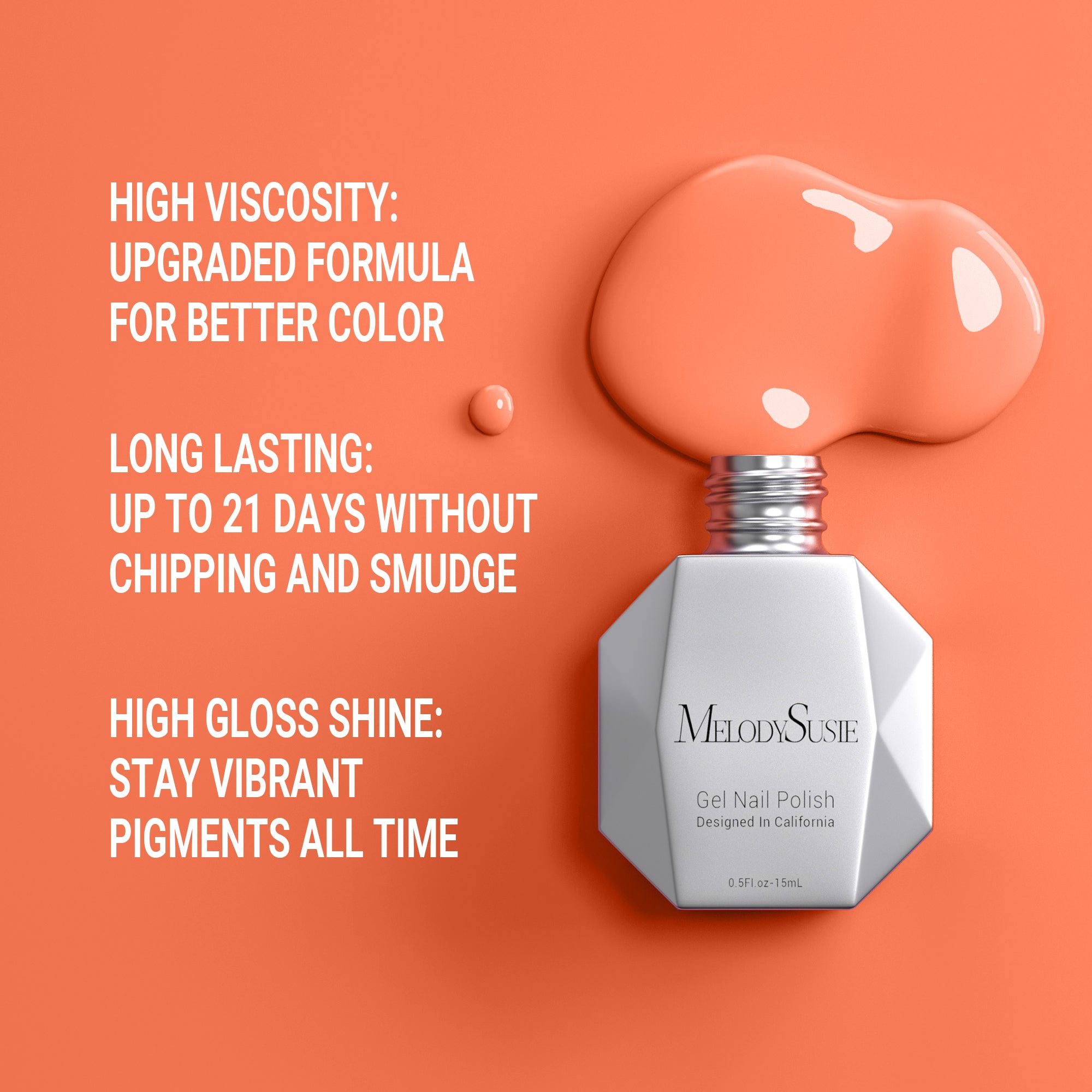 227 Blood Orange - TPO-Free Thick Gel Nail Polish (15ml) - 图片3