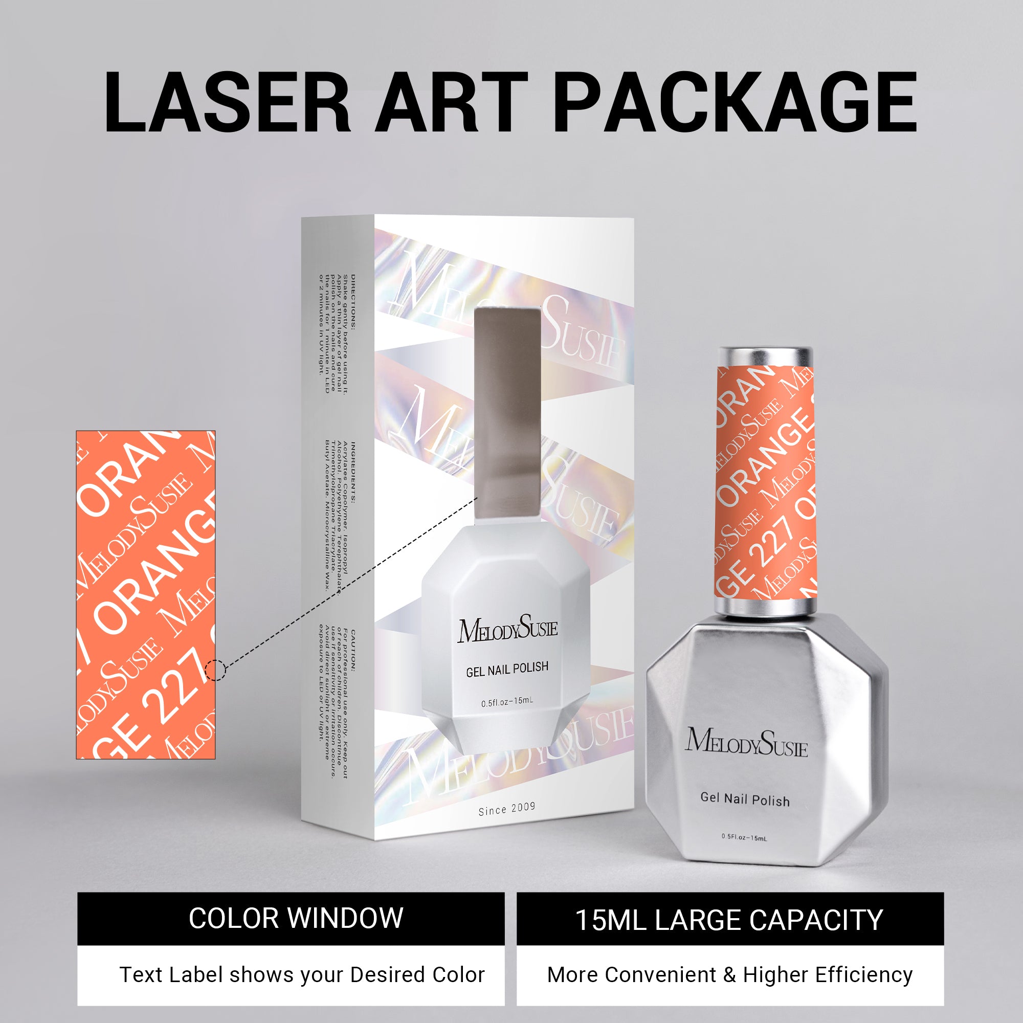 227 Blood Orange - TPO-Free Thick Gel Nail Polish (15ml) - 图片6