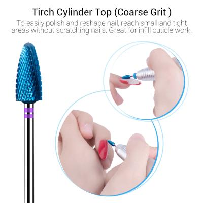 Blue Carbide Nail Drill Bits Set (7pcs)