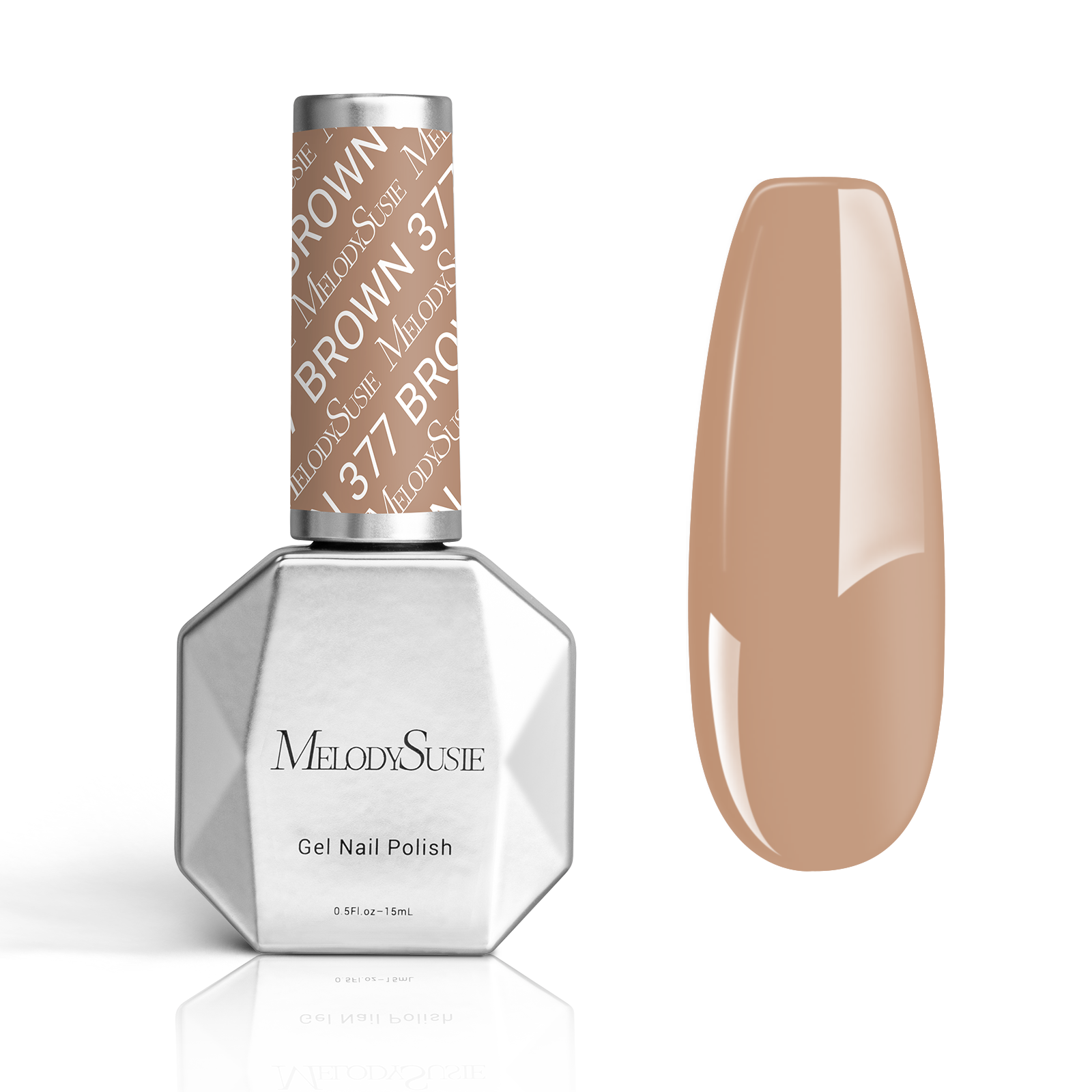 377 Caramel Brown - TPO-Free Thick Gel Nail Polish (15ml)