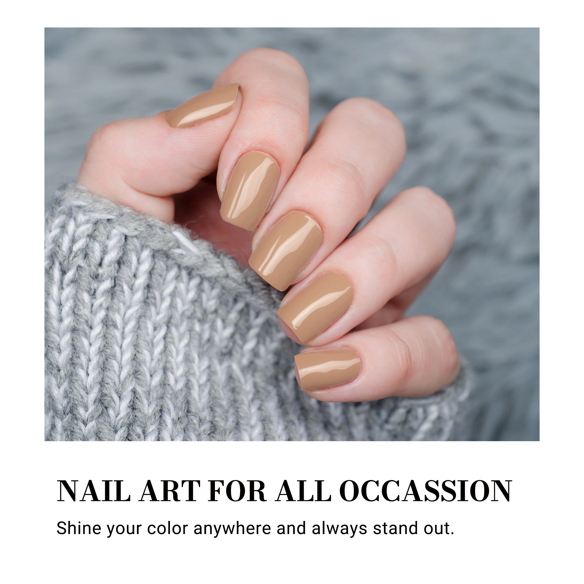 377 Caramel Brown - TPO-Free Thick Gel Nail Polish (15ml) - 图片4