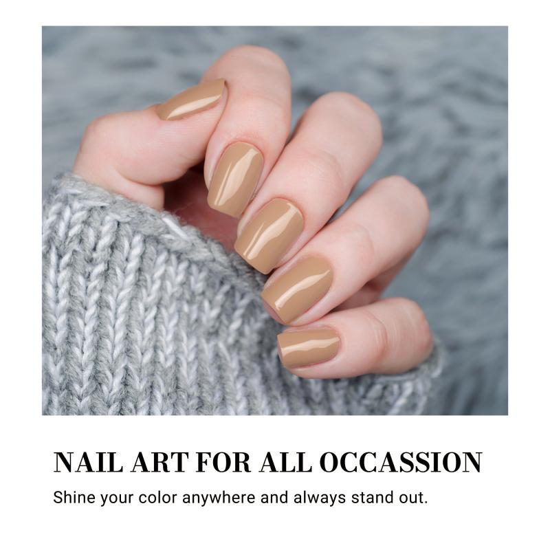 377 Caramel Brown - TPO-Free Thick Gel Nail Polish (15ml)