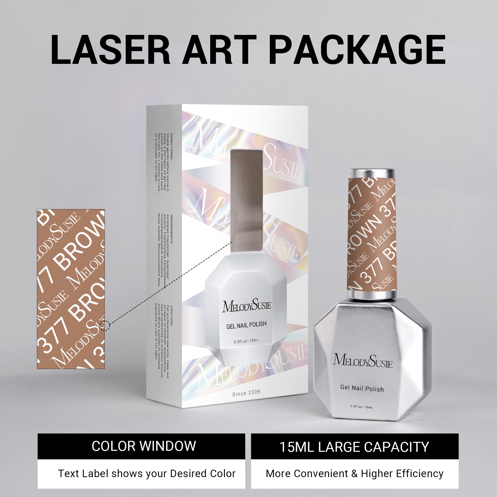 377 Caramel Brown - TPO-Free Thick Gel Nail Polish (15ml) - 图片6