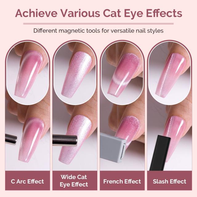 Cat Eye Gel Nail Polish Magnets Set 11 Pcs