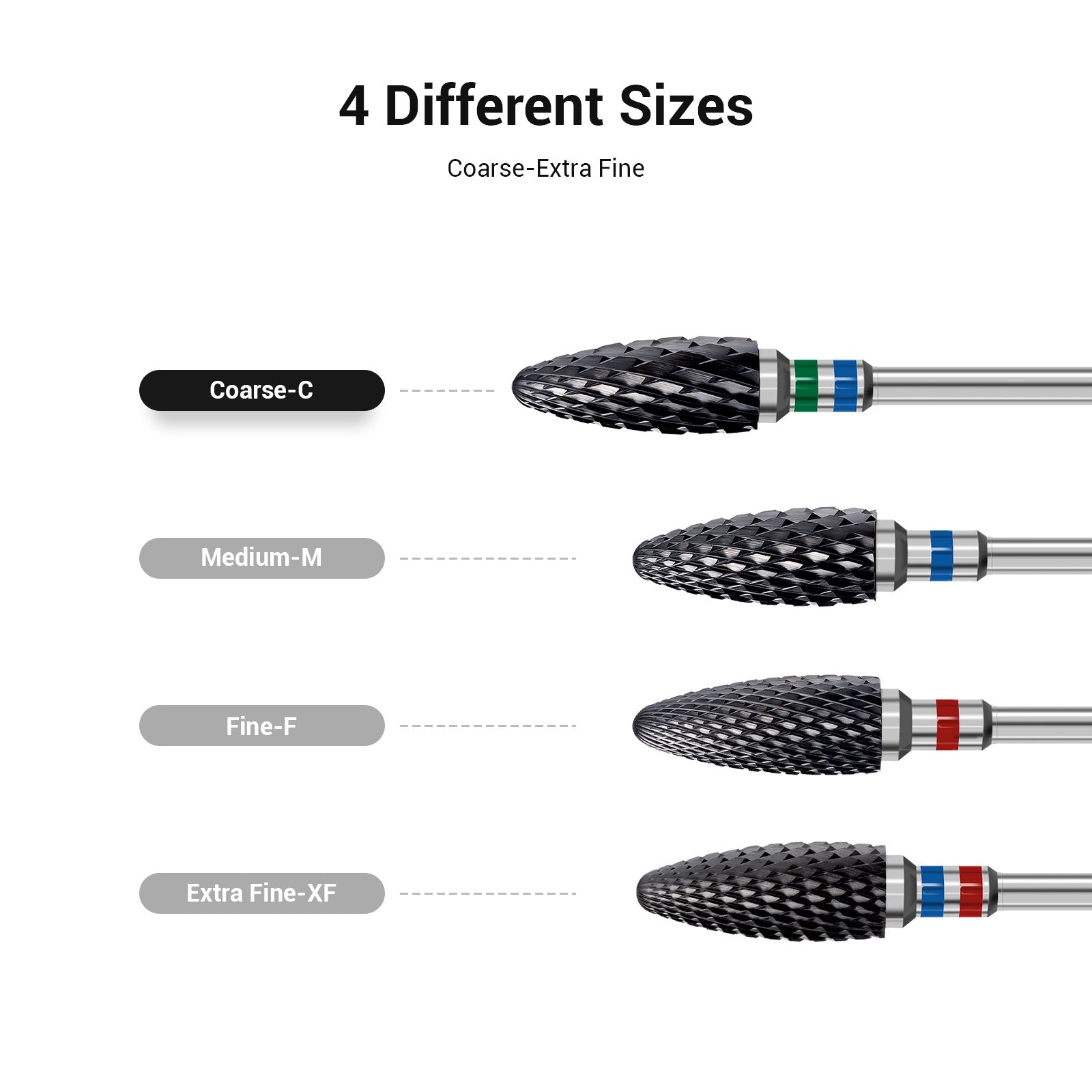 Ceramic Nail Drill Bit Black - 图片5