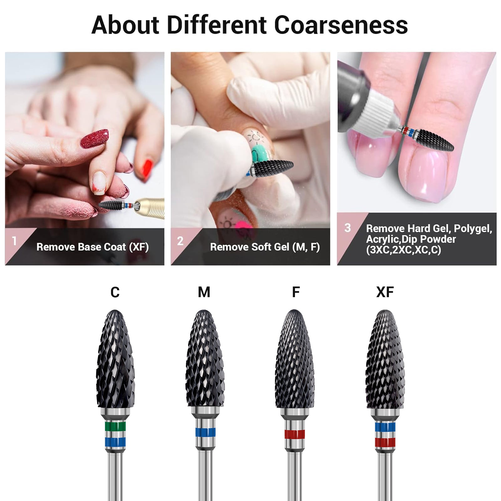 Ceramic Nail Drill Bit Black - 图片8