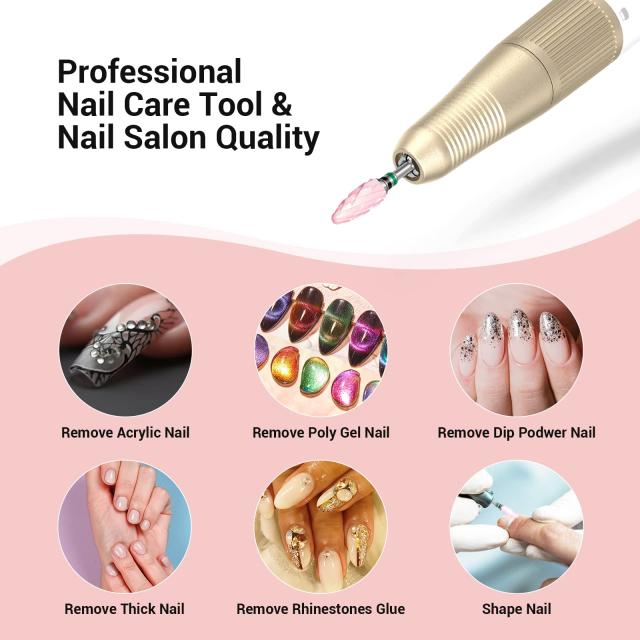 Ceramic Nail Drill Bits Pink