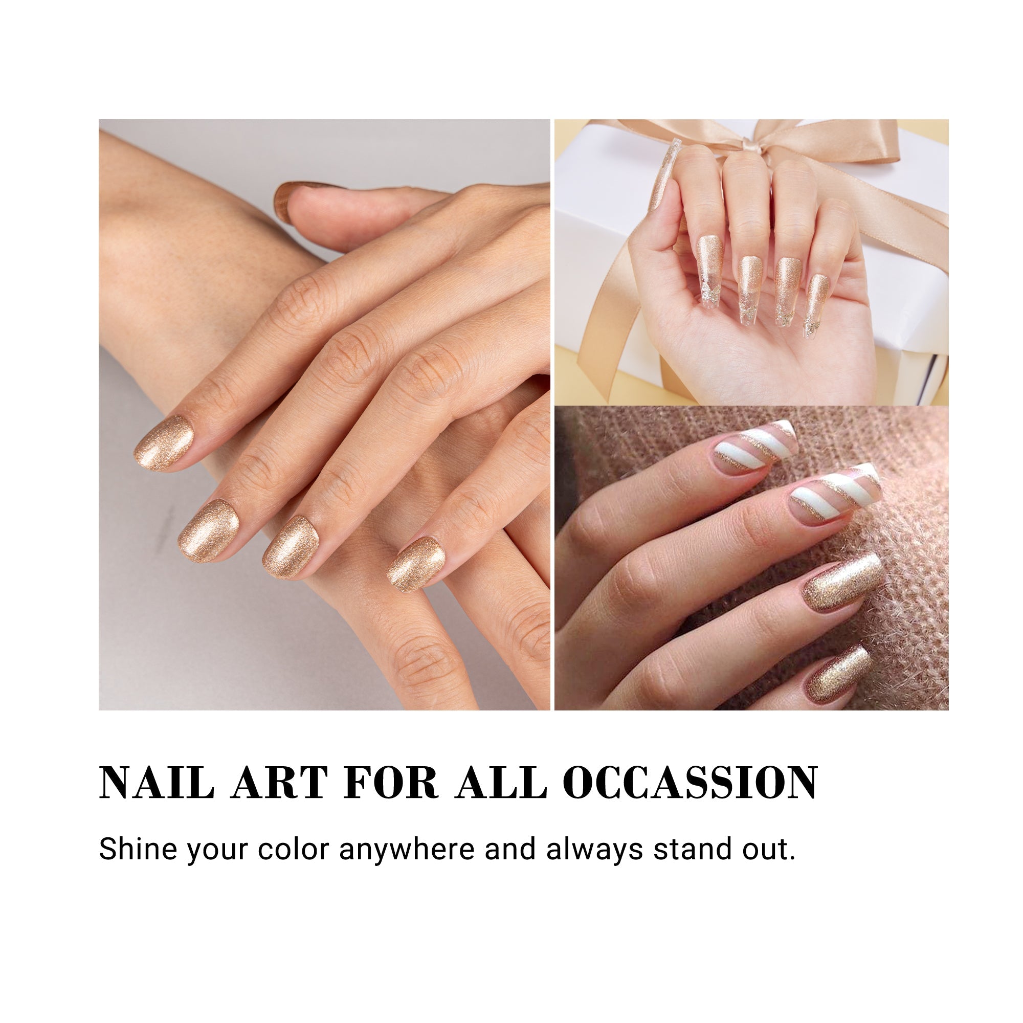 Z159 Champagne Star - TPO-Free Thick Nail Gel Polish (15ml) - 图片4