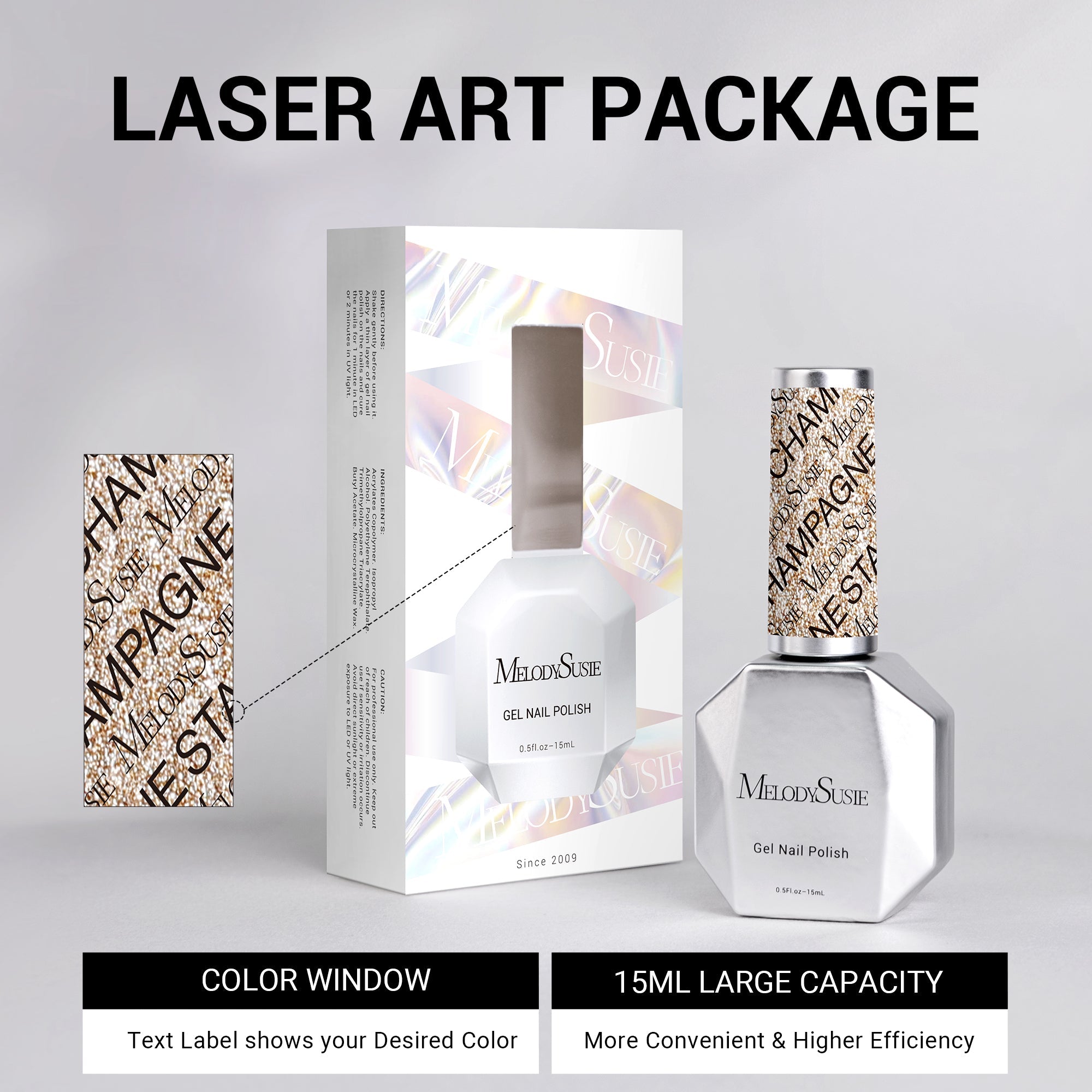 Z159 Champagne Star - TPO-Free Thick Nail Gel Polish (15ml) - 图片5