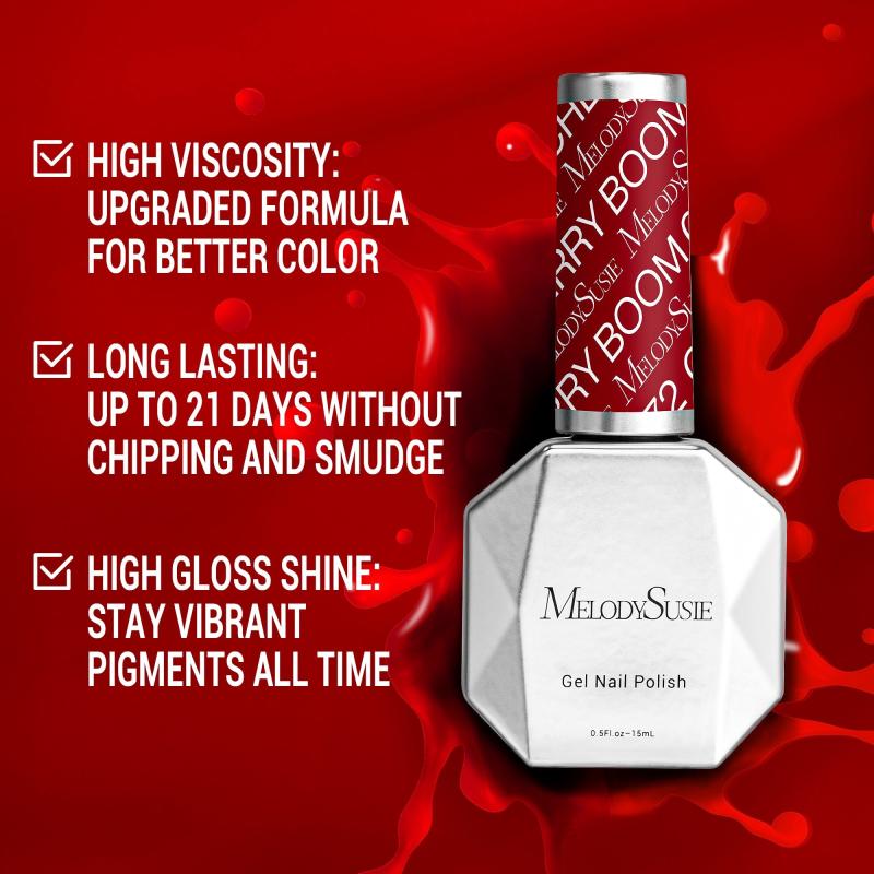 072 Cherry Boom - TPO-Free Thick Nail Gel Polish(15ml)