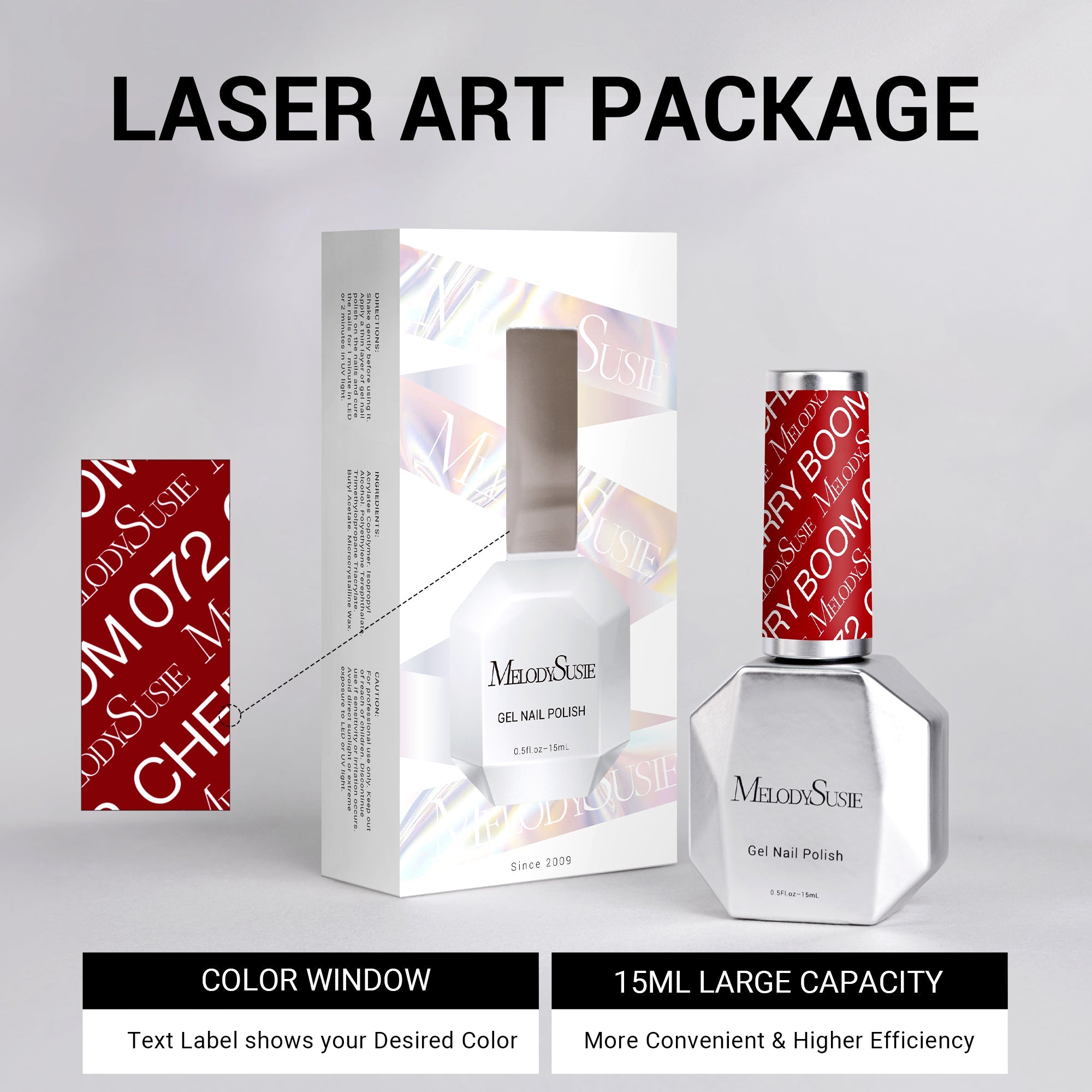 072 Cherry Boom - TPO-Free Thick Nail Gel Polish(15ml) - 图片6