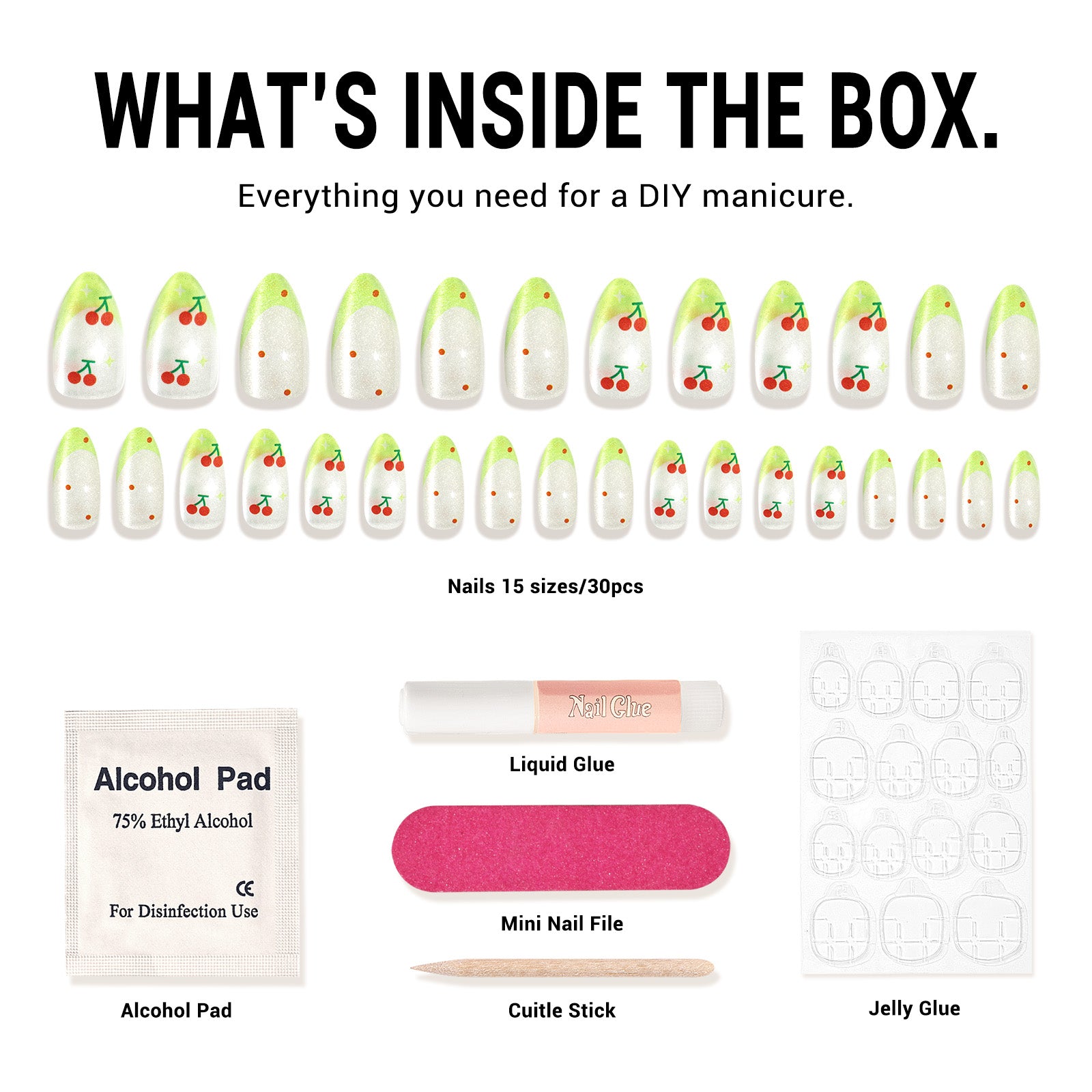 Cherry Press On Nails Kit - US ONLY - 图片5
