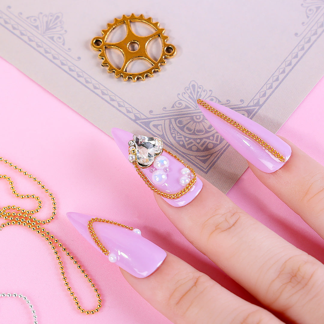 Chic Vibe 3D Nail Decor Chain - 图片5