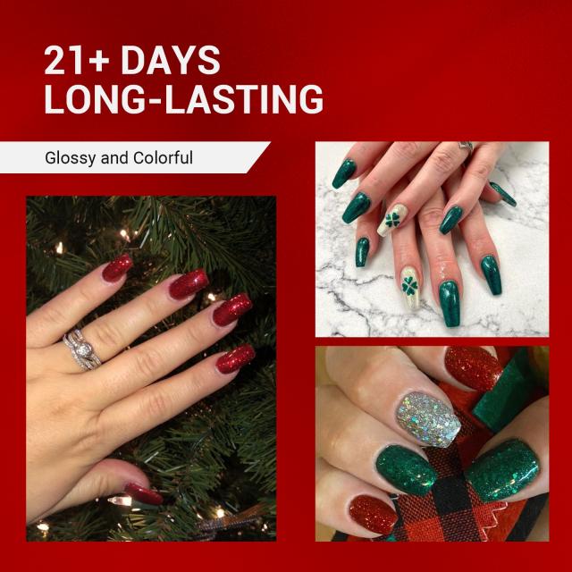 Christmas 15ml TPO-Free Thick Gel Nail Polish - 4Pcs