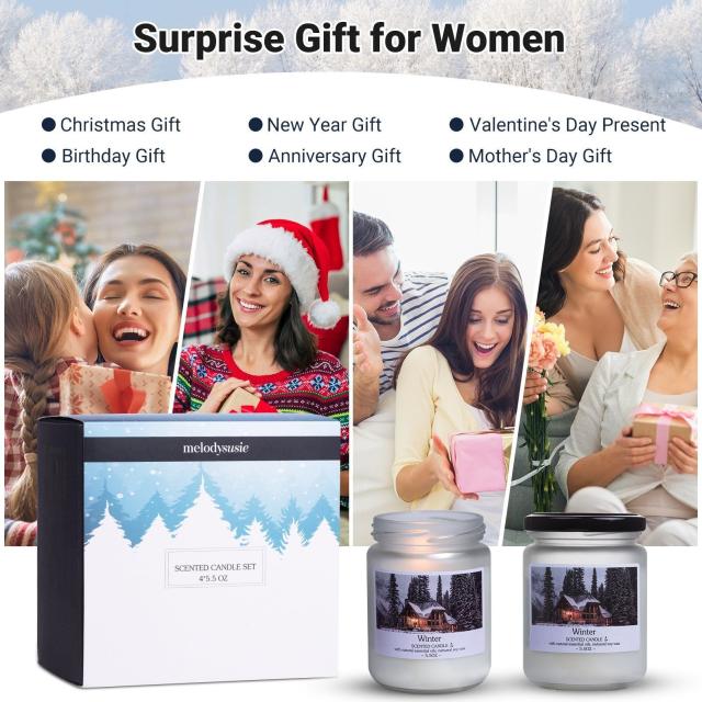 Christmas Seasonal Scented Candle Gift Set
