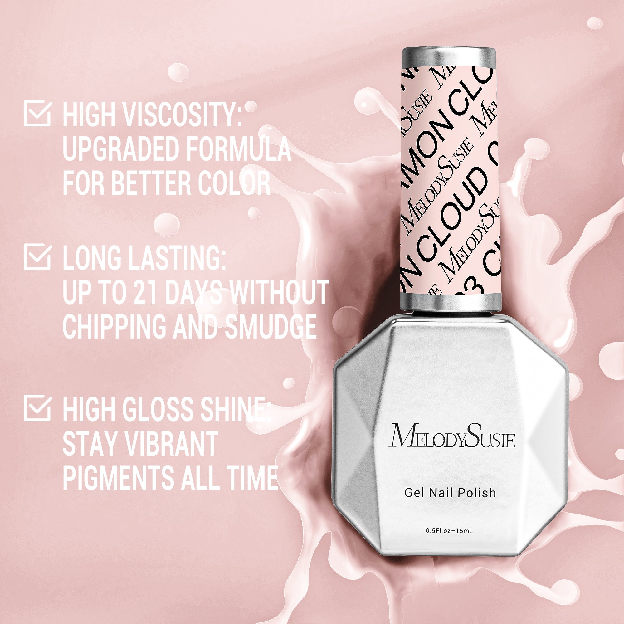 093 Cinnamon Cloud - TPO-Free Thick Nail Gel Polish(15ml) - 图片3