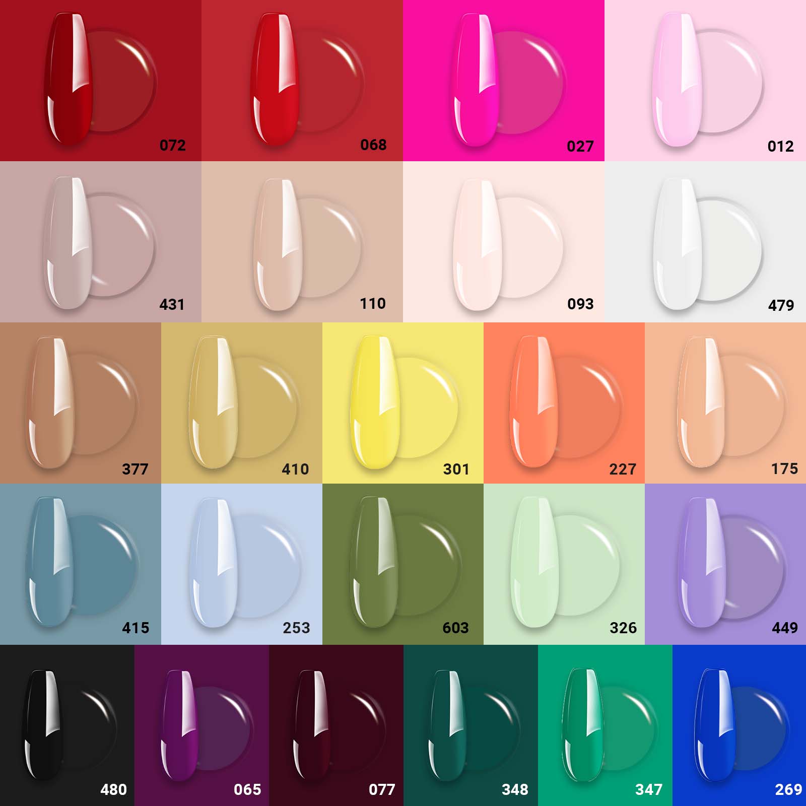 Classic Colors Thick TPO-Free Gel Nail Polish Gift Box - 24 Colors - 图片2