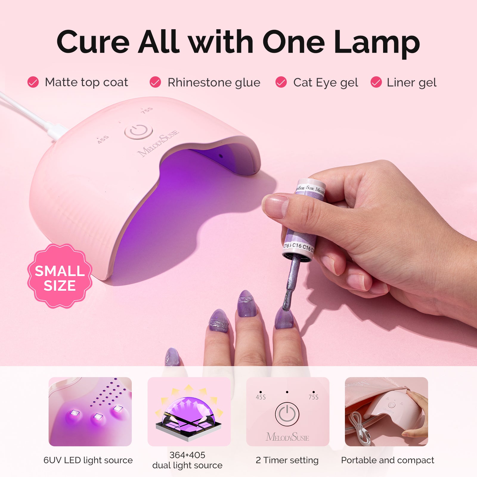 Gel Nail Polish Kit with UV Light P-ART06F - US ONLY - 图片4