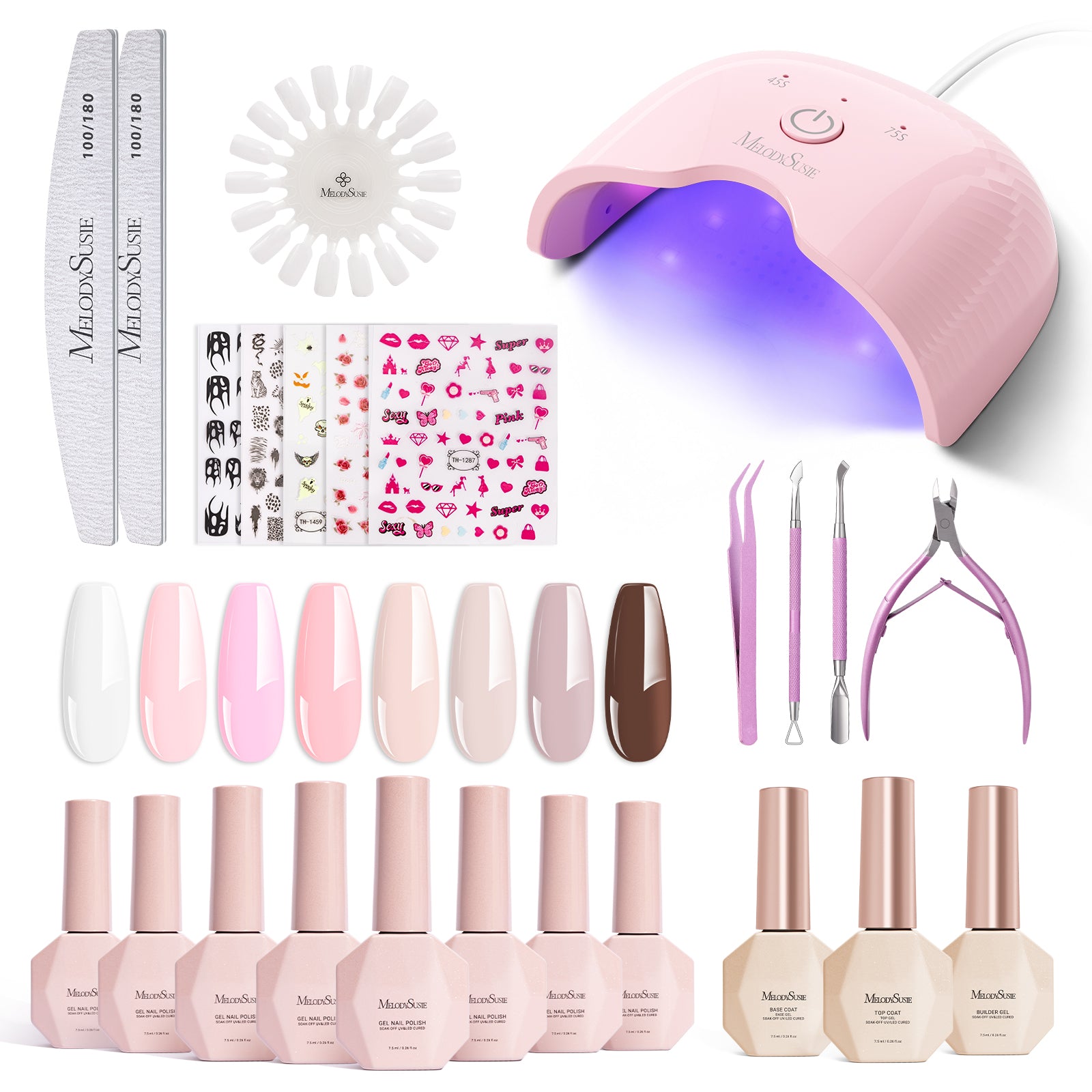 Gel Nail Polish Kit with UV Light P-ART06F - US ONLY
