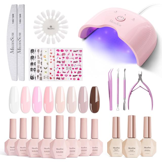 Gel Nail Polish Kit with UV Light P-ART06F - US ONLY