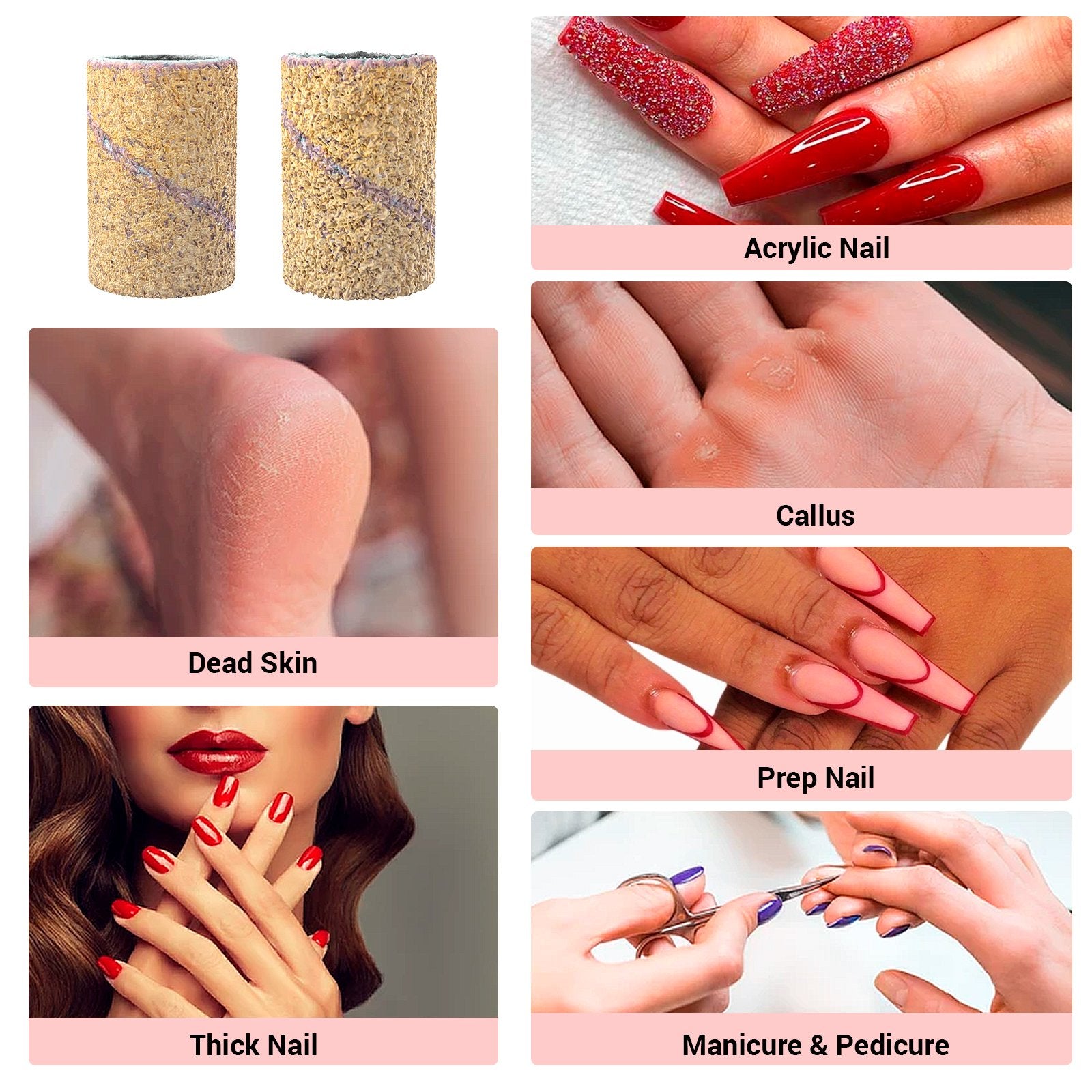 Colorful 100pcs Professional Sanding Bands With Mandrel Drill Bit - 图片8