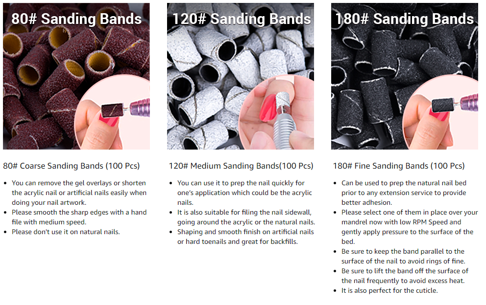 Colorful 300pcs Professional Sanding Bands - 图片10