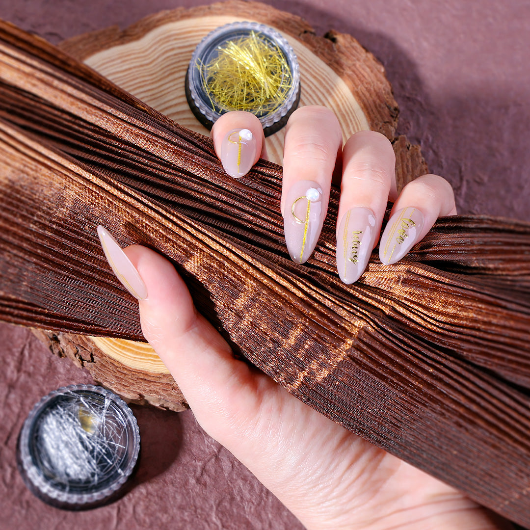 Colorful Silk Thread 3D Nail Decoration - 图片4