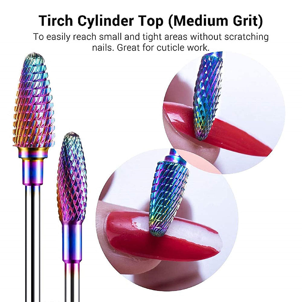 Colorful Tungsten Carbide Nail Drill Bits Set (7pcs) - 图片3