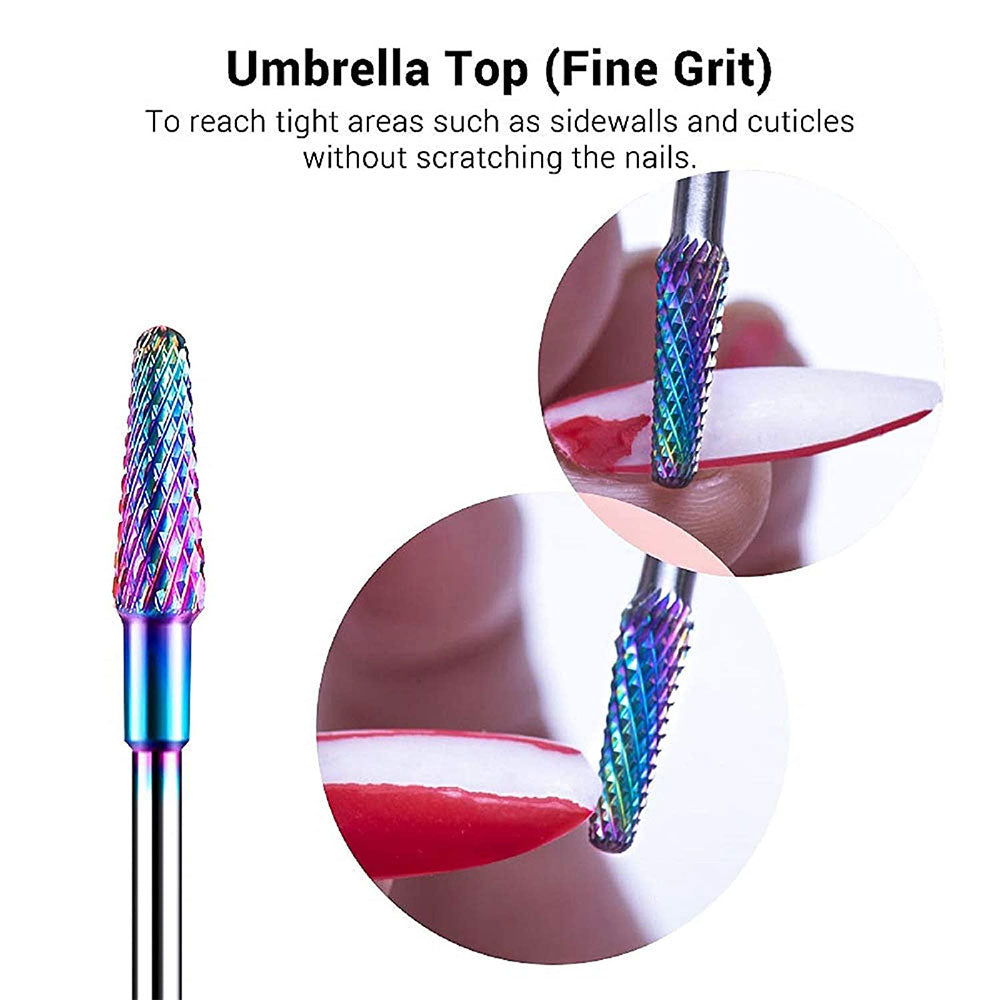 Colorful Tungsten Carbide Nail Drill Bits Set (7pcs) - 图片10
