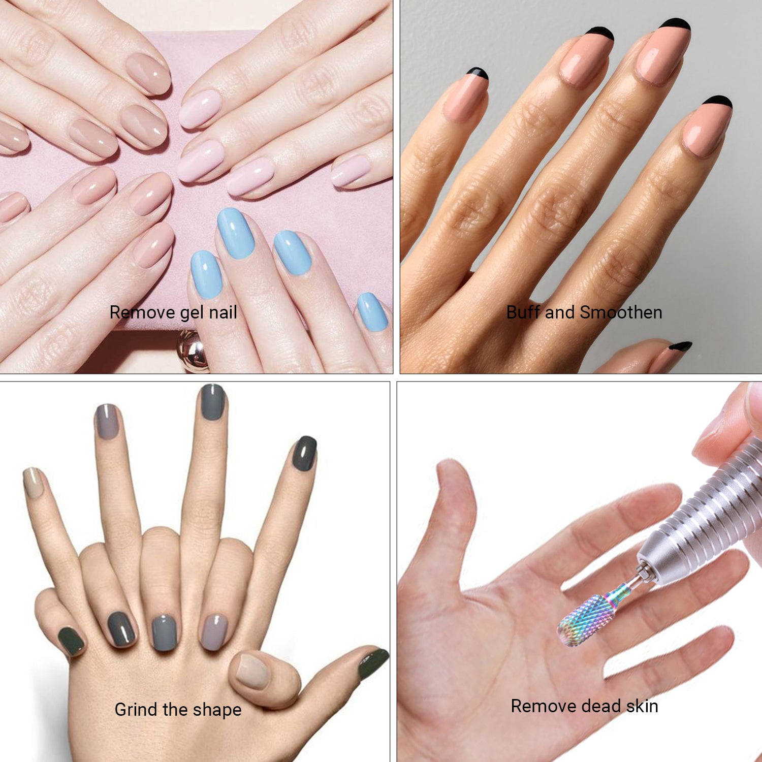 Colorful Tungsten Carbide Nail Drill Bits Set (7pcs) - 图片3