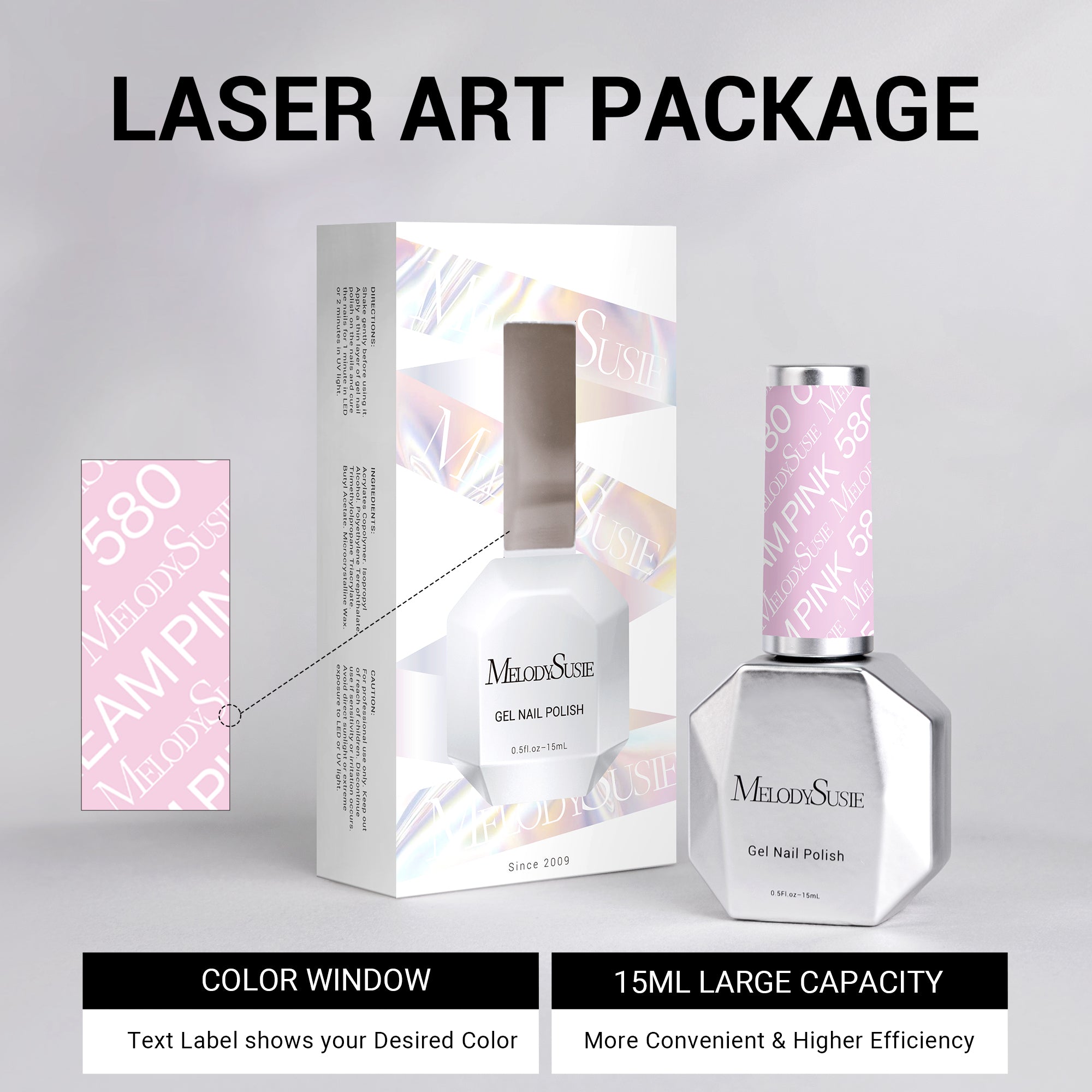 580 Cream Pink - TPO-Free Thick Gel Nail Polish(15ml) - 图片6