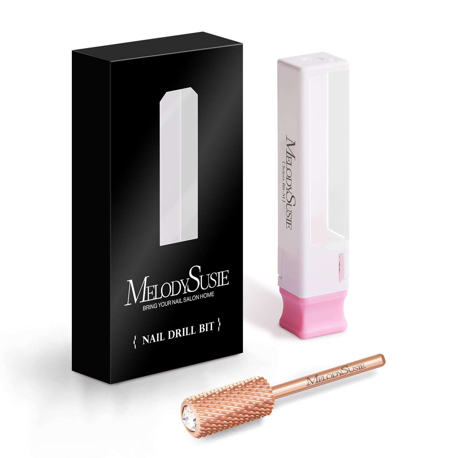 Crystal Top Large Barrel Carbide Nail Drill Bit (Rose-Gold) - 图片8