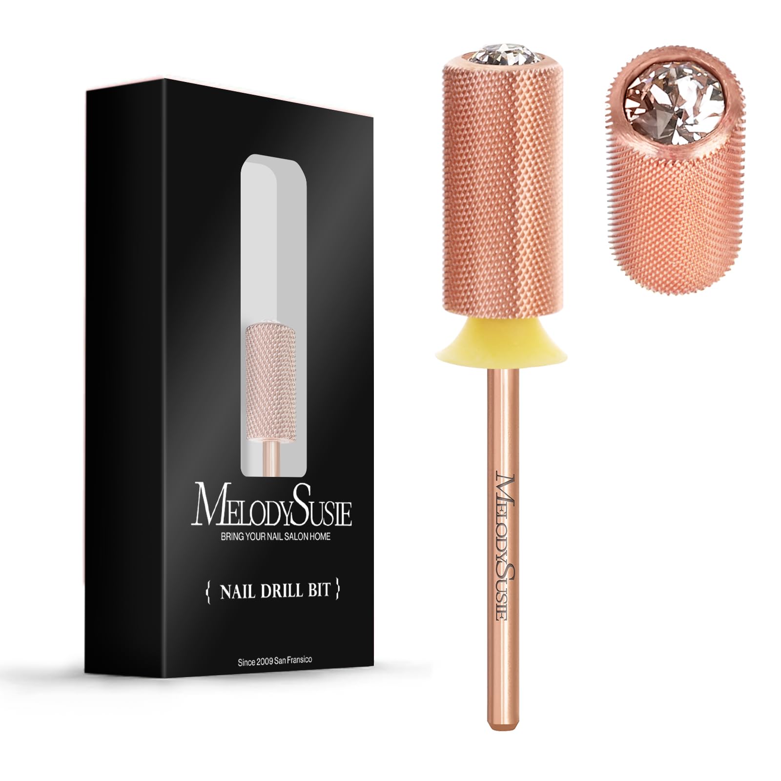 Crystal Top Large Barrel Carbide Nail Drill Bit (Rose-Gold) - 图片14