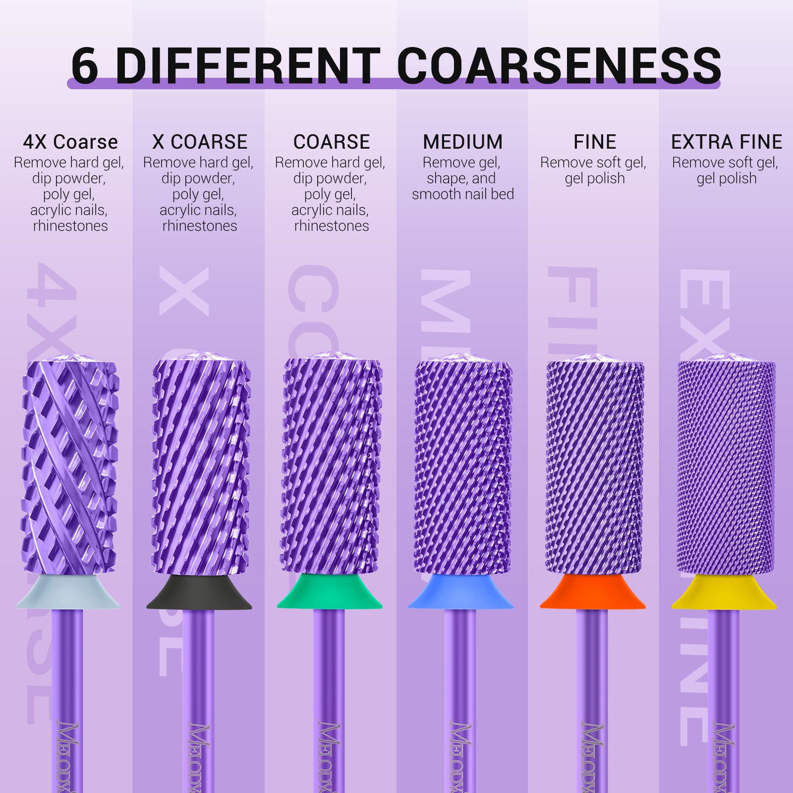 Crystal Top Pink Heart Shape Tungsten Carbide Nail Drill Bit - 图片5