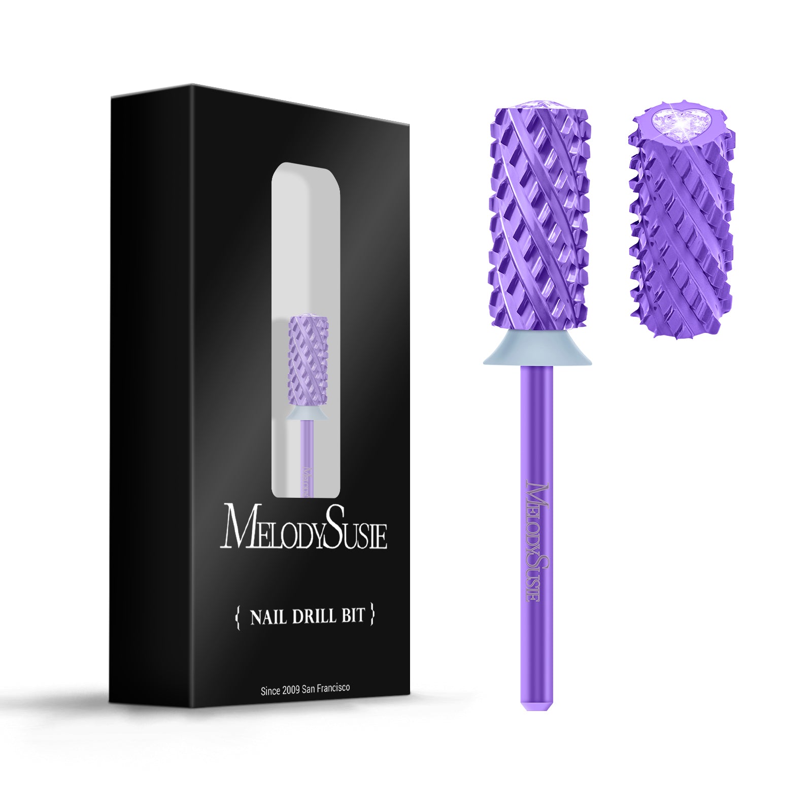 Crystal Top Pink Heart Shape Tungsten Carbide Nail Drill Bit - 图片20