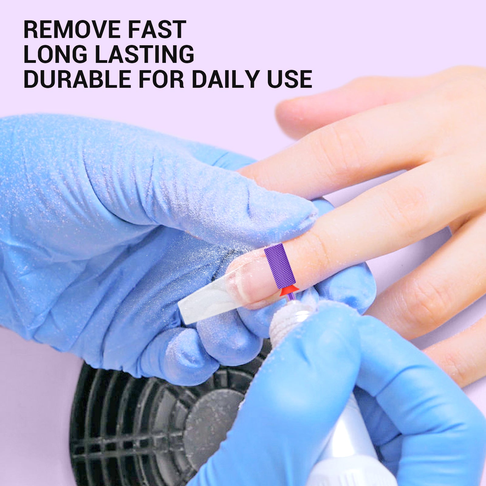 Crystal Top Pink Heart Shape Tungsten Carbide Nail Drill Bit - 图片10