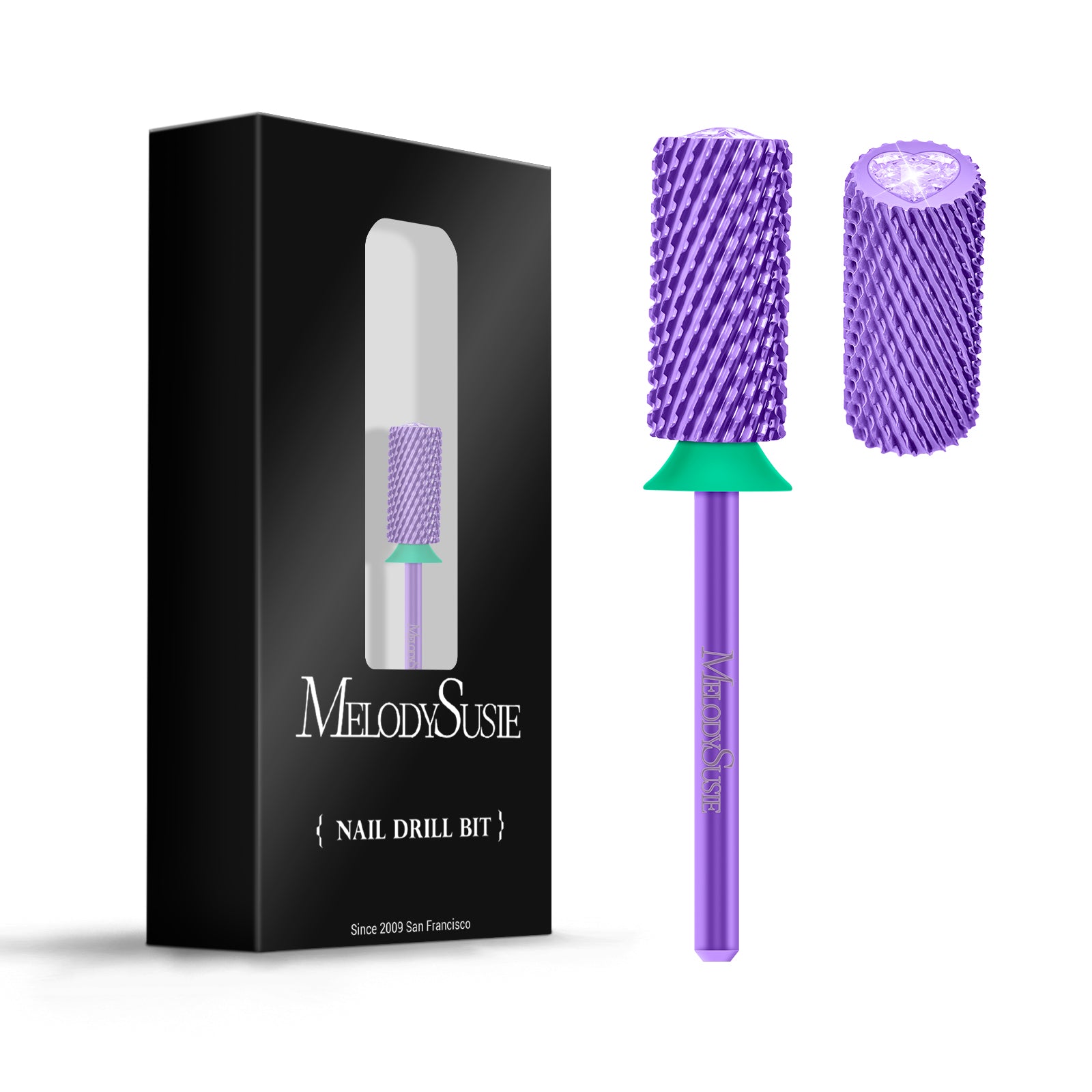 Crystal Top Pink Heart Shape Tungsten Carbide Nail Drill Bit - 图片22