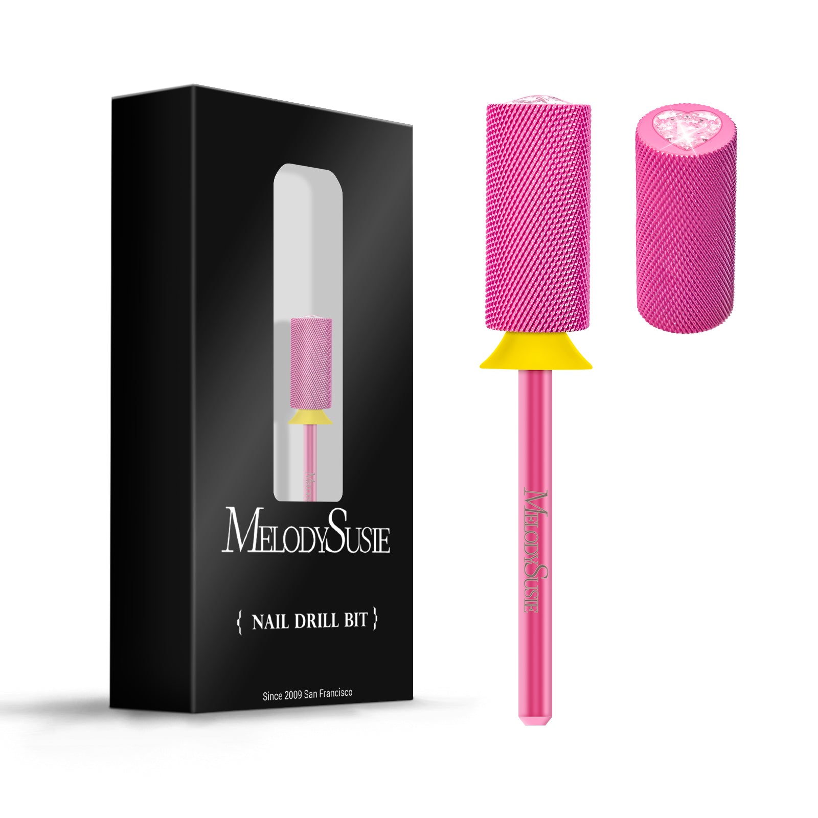 Crystal Top Pink Heart Shape Tungsten Carbide Nail Drill Bit - 图片18