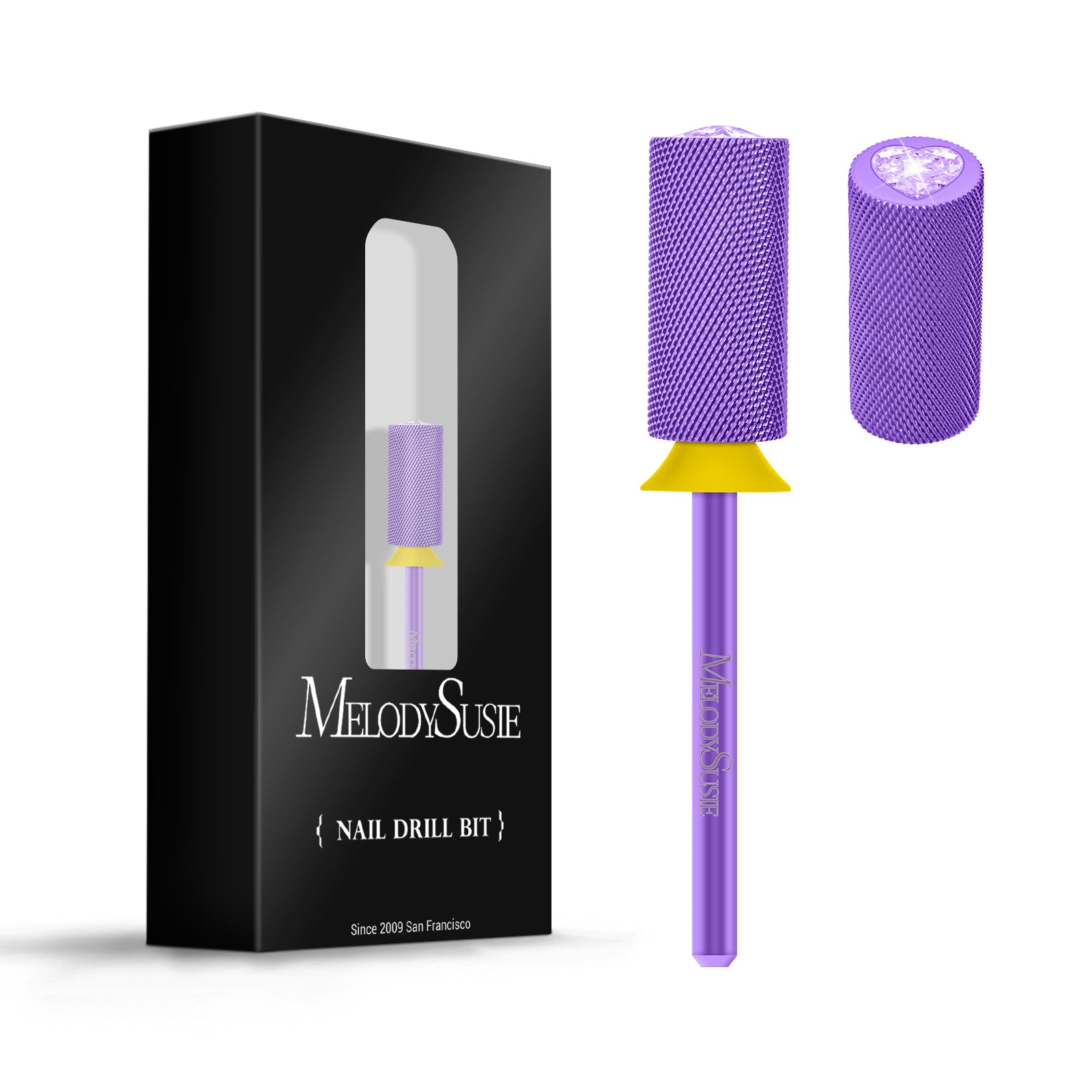 Crystal Top Pink Heart Shape Tungsten Carbide Nail Drill Bit - 图片24