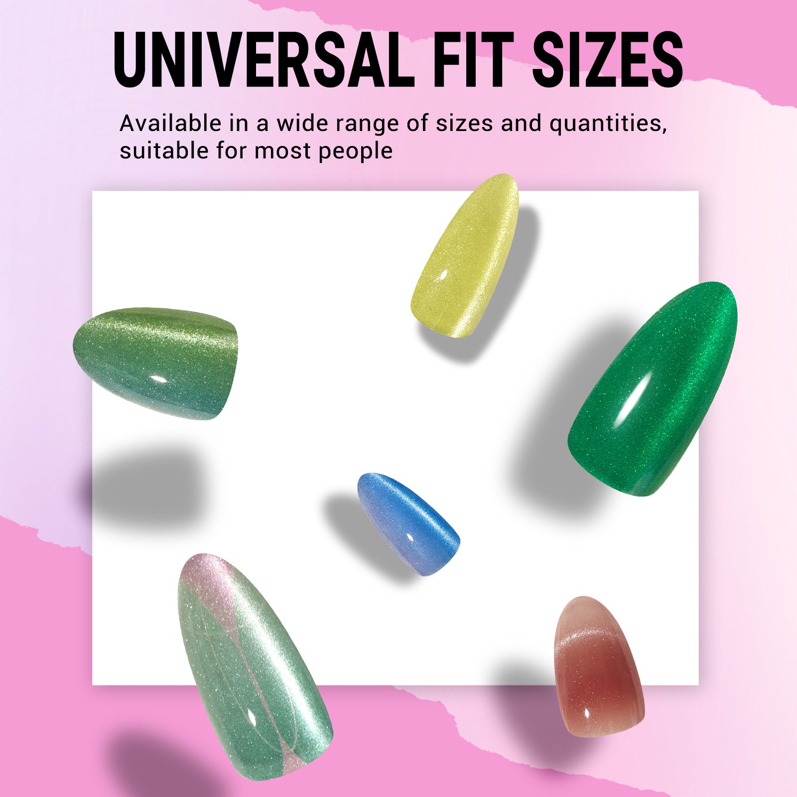 Crystal Green Cat Eye Press On Nails Kit - US ONLY - 图片6