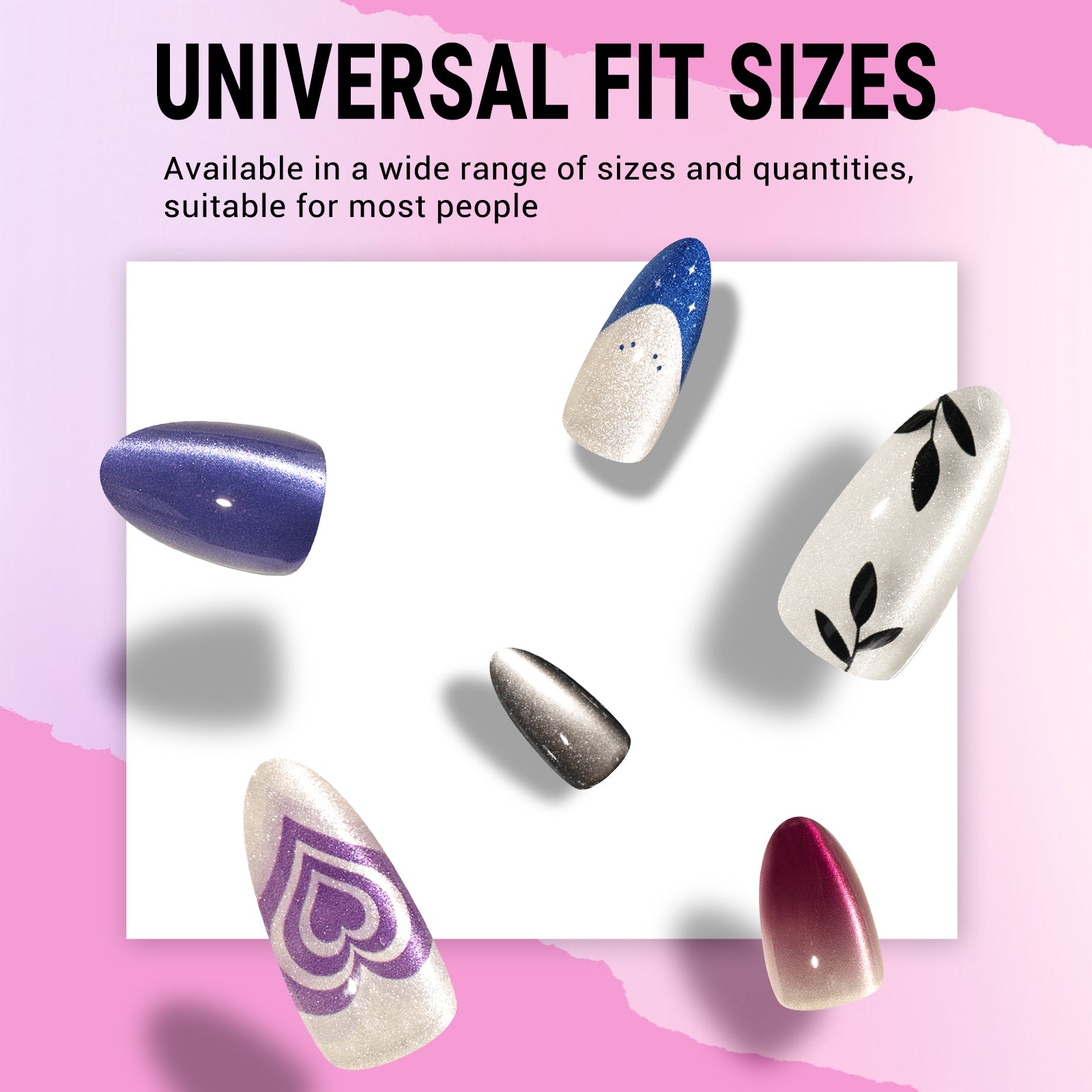 Crystal Purple Cat Eye Press On Nails Kit - US ONLY - 图片6